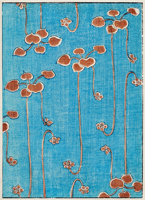 Japoński motyw kwiatowy Plakat