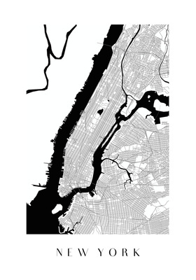 New York / Nowy Jork - Plan Plakat z serii Sex and the City