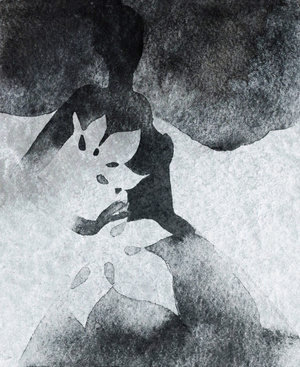 Kobieta w odcieniach szarości Plakat