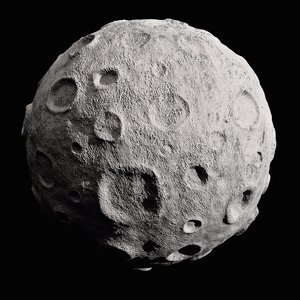 Planetoida z kraterami Plakat