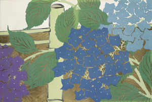 Hydrangea from Momoyogusa–Flowers of a Hundred Generations Kamisaka Sekka Plakat