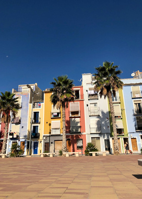 Kolorowe budynki, Hiszpania Plakat