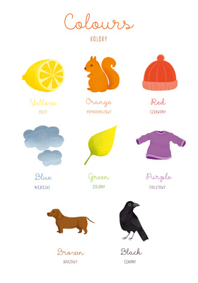 Kolory - Plakat edukacyjny Montessori