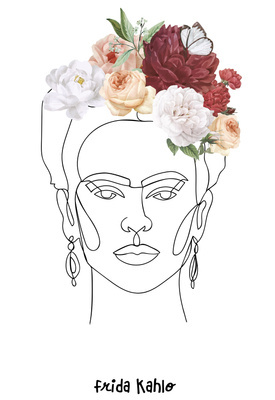 Frida Kahlo - grafika Plakat