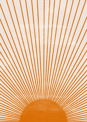 Geometryczny zachód słońca Plakat