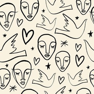 Twarze - szkic Plakat