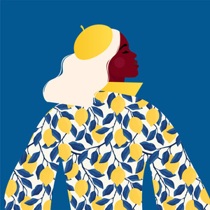 Kobieta i cytryny Plakat